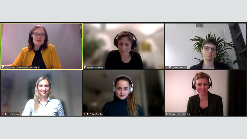Screenshot von Zoom-Meeting Frauennetzwerk